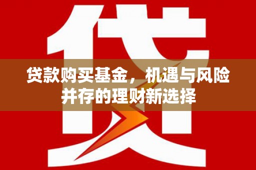 鹿谷贷款购买基金，机遇与风险并存的理财新选择