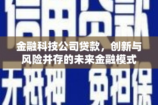 鹿谷金融科技公司贷款，创新与风险并存的未来金融模式
