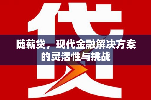 鹿谷随薪贷，现代金融解决方案的灵活性与挑战