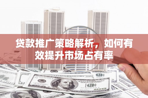 鹿谷贷款推广策略解析，如何有效提升市场占有率