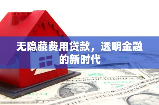 鹿谷无隐藏费用贷款，透明金融的新时代