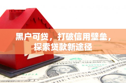 鹿谷黑户可贷，打破信用壁垒，探索贷款新途径