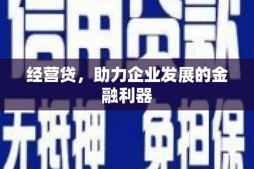 鹿谷经营贷，助力企业发展的金融利器