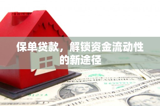 鹿谷保单贷款，解锁资金流动性的新途径