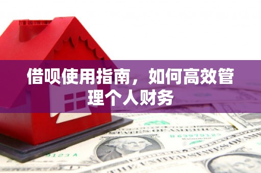 鹿谷借呗使用指南，如何高效管理个人财务