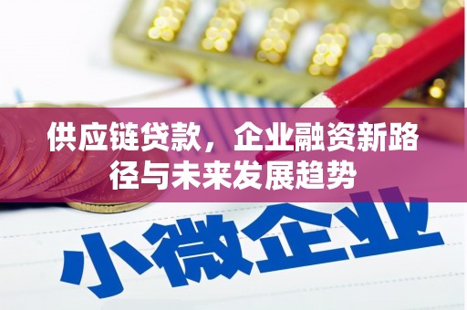 鹿谷供应链贷款，企业融资新路径与未来发展趋势