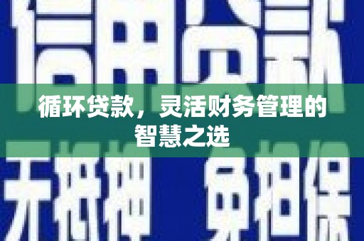 鹿谷循环贷款，灵活财务管理的智慧之选