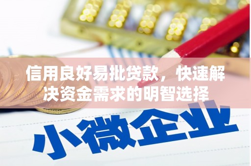 鹿谷信用良好易批贷款，快速解决资金需求的明智选择