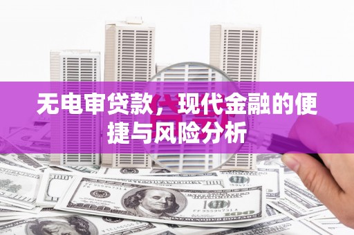 鹿谷无电审贷款，现代金融的便捷与风险分析