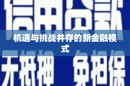 鹿谷机遇与挑战并存的新金融模式