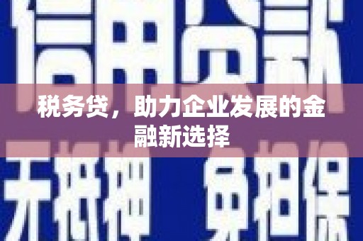 鹿谷税务贷，助力企业发展的金融新选择