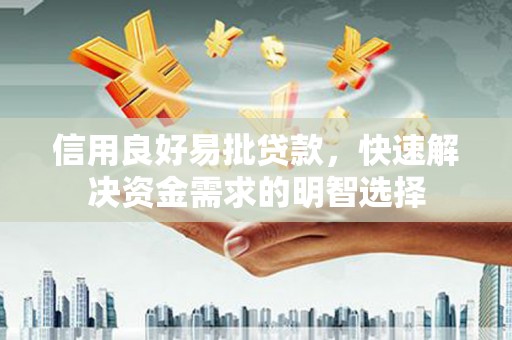 鹿谷信用良好易批贷款，快速解决资金需求的明智选择