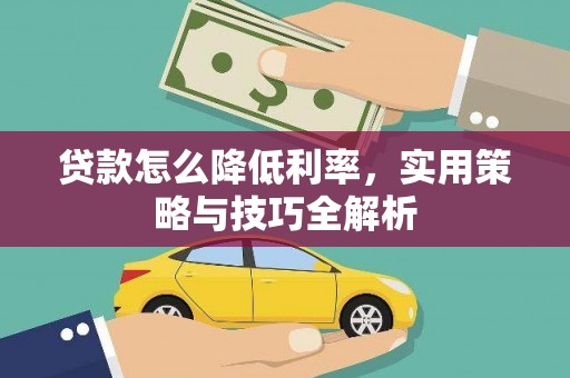 鹿谷贷款怎么降低利率，实用策略与技巧全解析