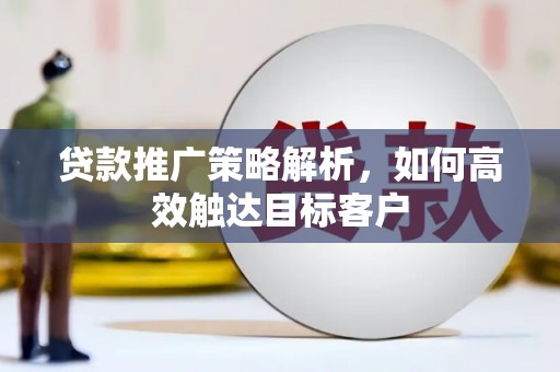 鹿谷贷款推广策略解析，如何高效触达目标客户