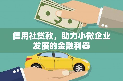 鹿谷信用社贷款，助力小微企业发展的金融利器