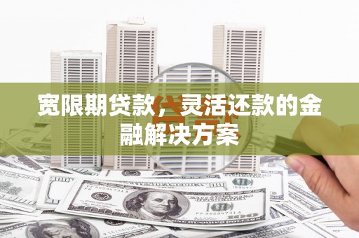 鹿谷宽限期贷款，灵活还款的金融解决方案