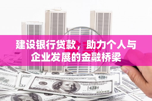 鹿谷建设银行贷款，助力个人与企业发展的金融桥梁