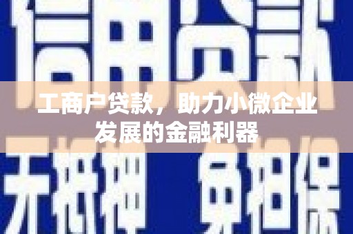 鹿谷工商户贷款，助力小微企业发展的金融利器