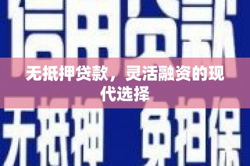 鹿谷无抵押贷款，灵活融资的现代选择