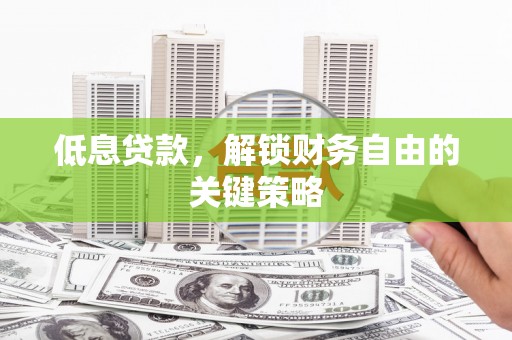 鹿谷低息贷款，解锁财务自由的关键策略