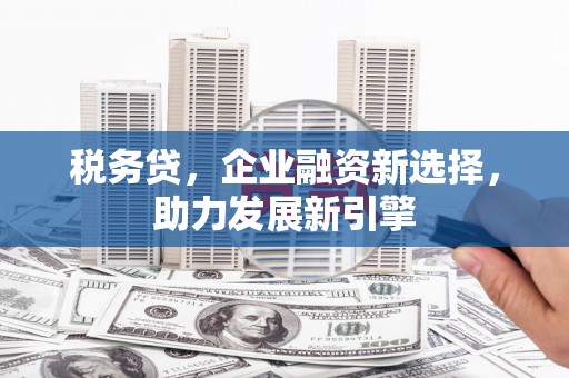 鹿谷税务贷，企业融资新选择，助力发展新引擎