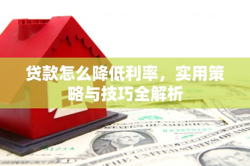 鹿谷贷款怎么降低利率，实用策略与技巧全解析