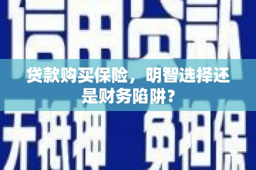 鹿谷贷款购买保险，明智选择还是财务陷阱？
