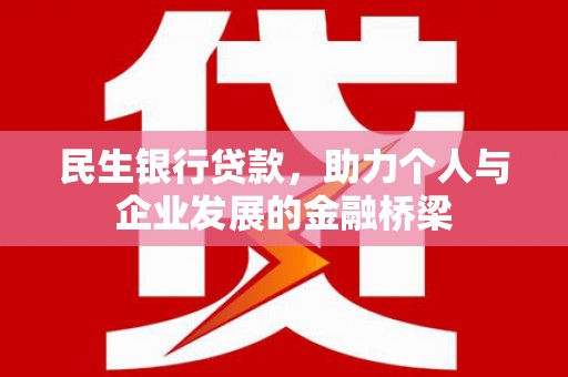 鹿谷民生银行贷款，助力个人与企业发展的金融桥梁