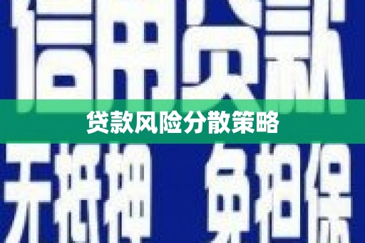 鹿谷贷款风险分散策略