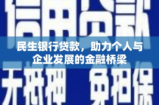鹿谷民生银行贷款，助力个人与企业发展的金融桥梁
