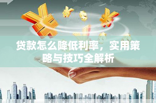 鹿谷贷款怎么降低利率，实用策略与技巧全解析