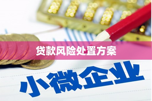 鹿谷贷款风险处置方案