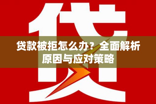 鹿谷贷款被拒怎么办？全面解析原因与应对策略